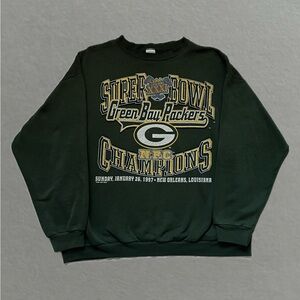 Rare, Vintage 1996 Green Bay Packers NFL Super Bowl Champs Crewneck. Size XL.